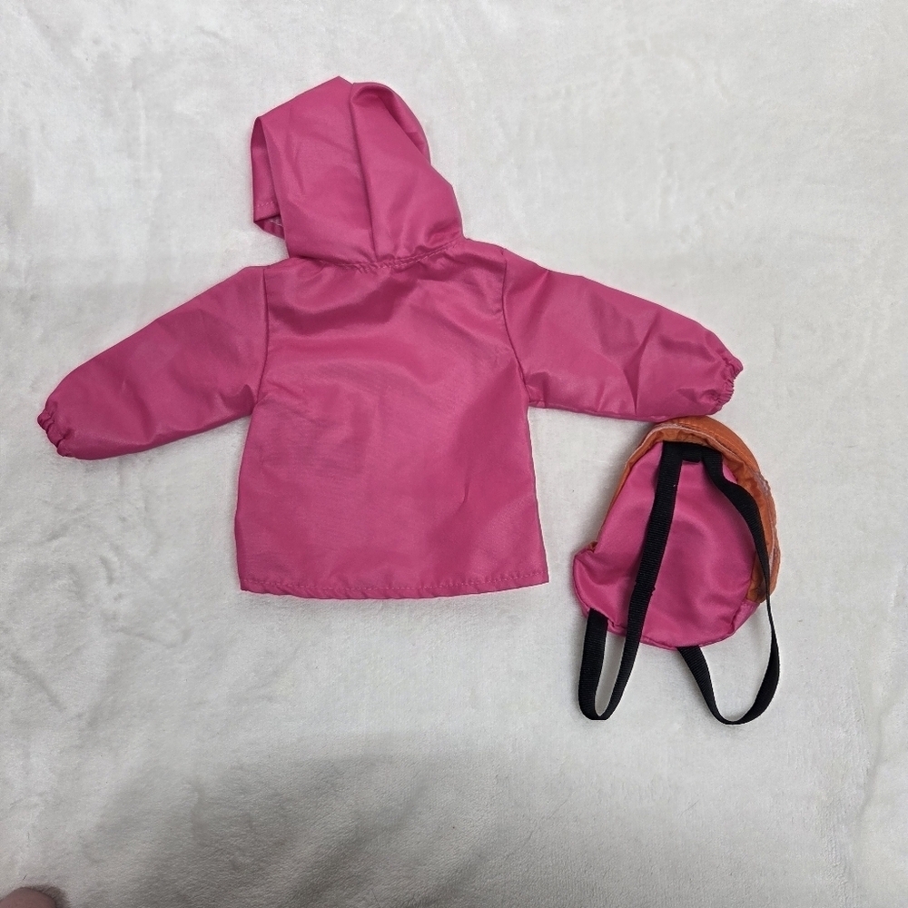 Bright Pink & Orange Hooded Jacket & Backpack Set for 18-inch Dolls My life-size - Picture 6 of 9